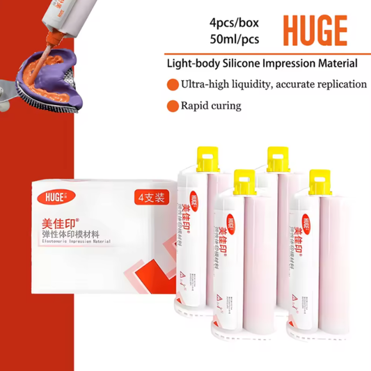 Dental Light Body Silicone Impression Material Rubber Elastomeric Initial Hand Adjustable Mixing Tips Gun Molds Dentist Tool