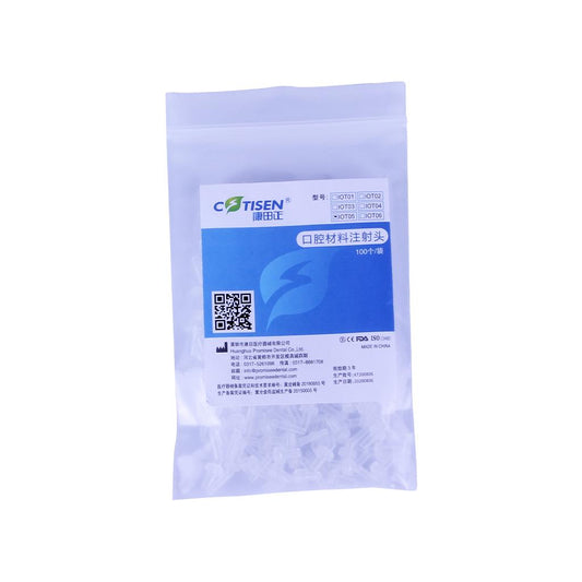 Small Flat Injection Tip IOT05 (100 pcs/bag)/ Post Core Resin Injection Tip Compatible with HP06