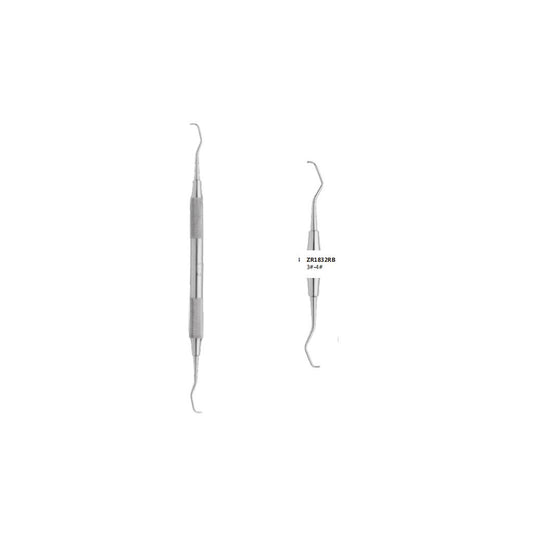 Scraper (double head, solid round handle)