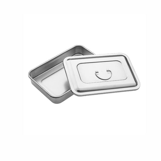 Stainless Steel Sterilization Tray with Lid Square Tray