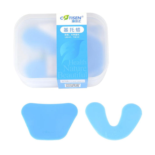 Dental Base Wax / Model Wax / Wax Sheet / Protective Wax / Wax Dike / Small Thermoplastic Sheet (10 Pieces Each for the Maxillary and Mandibular Jaws Blue Wax)