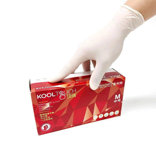 Powdered Latex Medical Examination Gloves 100pcs / box M