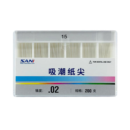 SANI Absorbent Paper Points (02 Taper) , Non Length Mark 200pcs/box 02 15