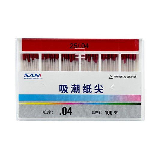 Absorbent Paper Points (04 Taper) , Non Length Mark 100pcs/box 04 15