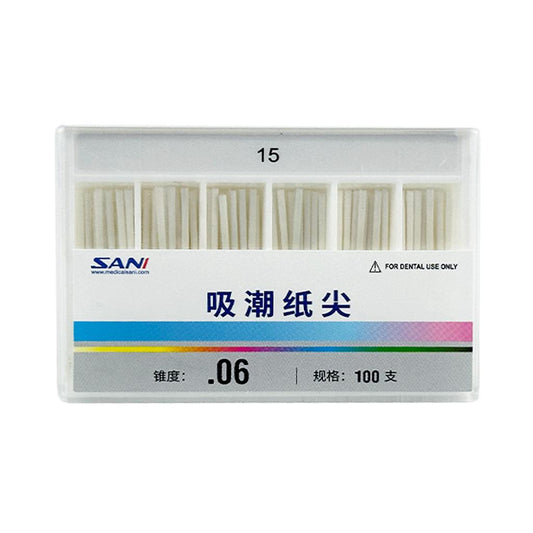 Absorbent Paper Points(06 Taper), Non Length-mark 100pcs/box 06 15