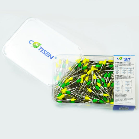 Dental Polishing Brush / Low-speed Curved Machine Polishing Brush / Single-use Dental Care Curved Angle / Cleaning and Polishing Tools 100PCS