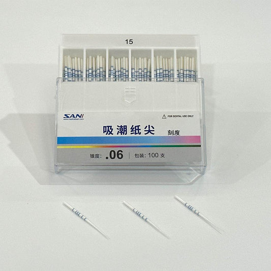 Absorbent Paper Points(06 Taper),Length-mark 100pcs/box 04 15