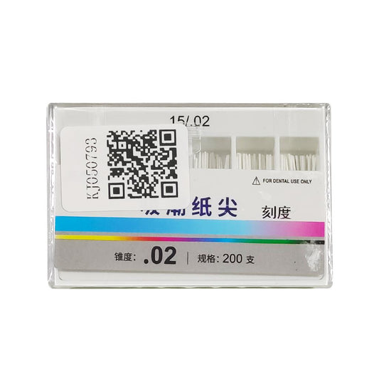 Absorbent Paper Points (02 Taper),Length-mark 200pcs/box 02 15