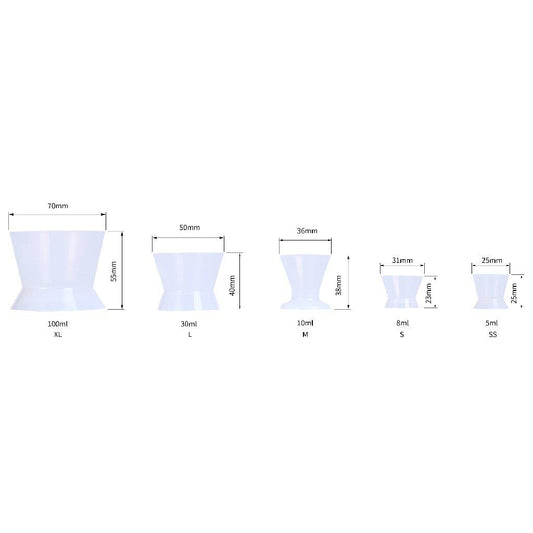 Silicone Bowl/Self-Condensing Cup/Small Mixing Cup/Silicone Rubber/Sticky Mouse Mixing Cup/Mixing Bowl/Mixing Supplies 12pcs/pack