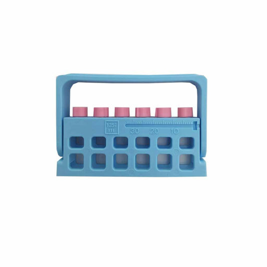 6-Hole Root Canal File Holder with Counting s040c Light Blue 76*15*52mm