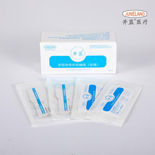 Silk Surgical Suture(With needle) 8 circle 75cm 18mm Black