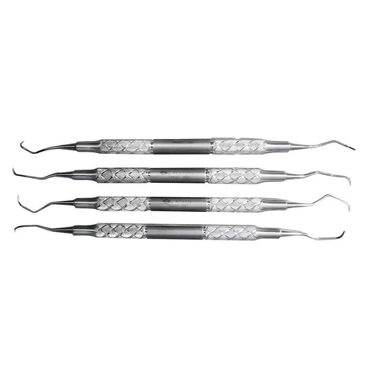 KANGQIAO Gracey Periodontal Curettes Subgingival 4-piece set (Hollow Handle)