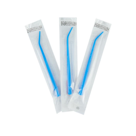 Sterile Disposable Dental HVE Aspirator Tips 20pcs/box Blue 1.3mm