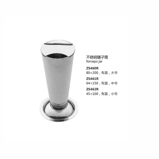 Stainless Steel Tweezer/Sterilizer Tube With Cap (Inverted Cone)