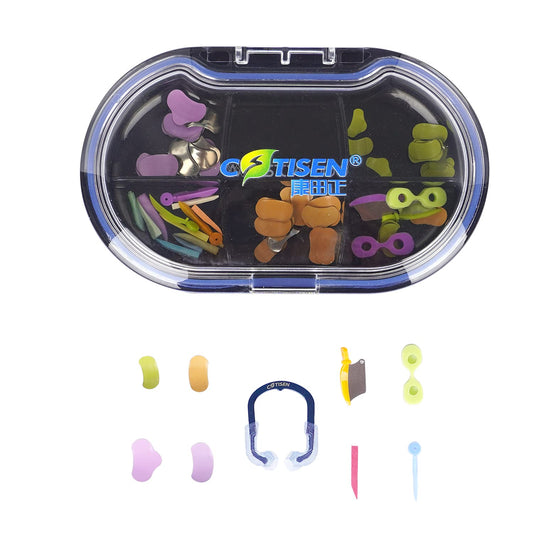 Sectional Matrix Dental Band Wire Mouth with Silicone Clearance Wedge Wooden Guard Tooth Clamping Ring Anti-Stick Material(Medium)