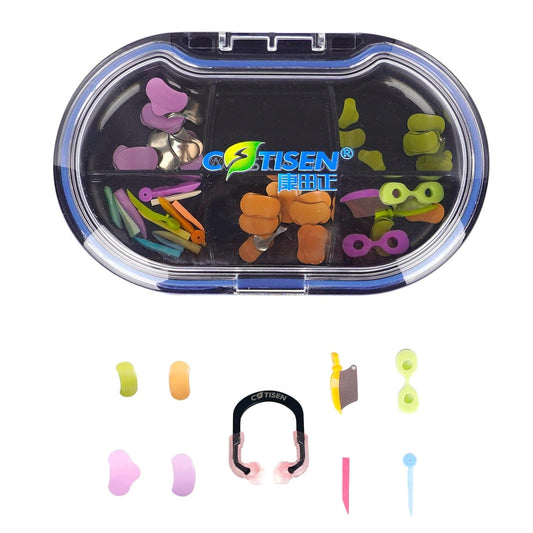 Sectional Matrix Dental Band Wire Mouth with Silicone Clearance Wedge Wooden Guard Tooth Clamping Ring Anti-Stick Material(Strong)