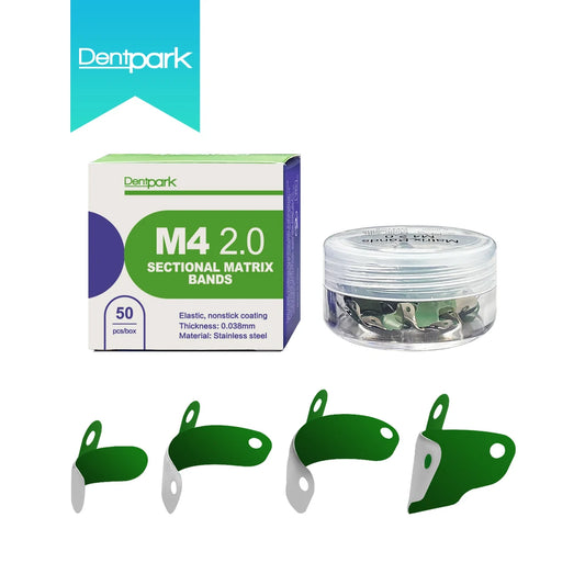 Dentpark/50pcs Dental Sectional Matrix Bands M4 2.0 with Non-Stick coating and elastic stainless material Contoured Matrices