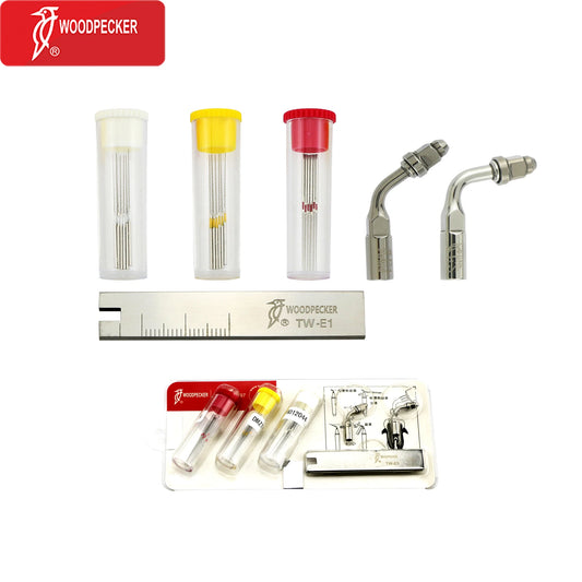 Woodpecker Dental Ultrasonic Perio Scaler Tips Root Canal Cleaning Kit U-file E1 E2 Wrench Fit EMS UDS Scaler Handpiece Surgical