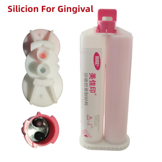 Dental Silicone Impression Material Transparent Medium Body Disposable Clear Impression Putty Mixing Tips Tubes 1Pc Cartridge