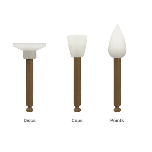 Dentpark25/40pcs Dental Composite Resin Polisher One-step Finishing System Low-speed Polishing Cups Points Discs RA Shank