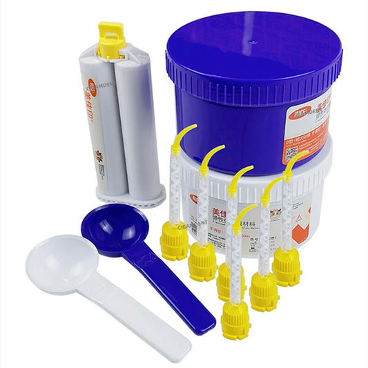 Dental Heavy Body Silicone Rubber Impression Material Light Body Putty Dentistry Mixing Tips