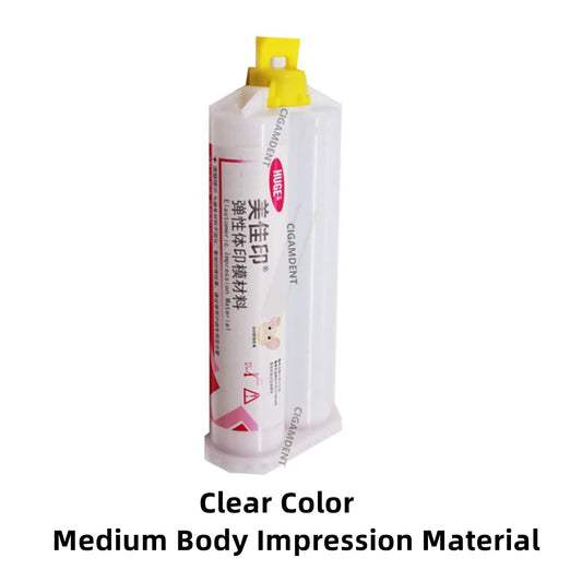 Dental Silicone Impression Material Transparent Medium Body Disposable Clear Impression Putty Mixing Tips Tubes