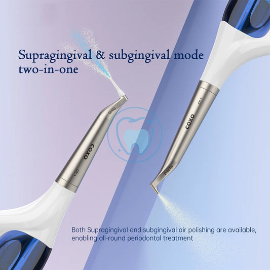 COXO Dental Air Polisher Prophy Jet Air Polisher Teeth Cleaning Polishing Tool Supragingival And Subgingival 2 In 1 CP-1