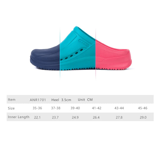 ANNO Soft Work Breathable Shoes for Women Men Light Nurse Clog Anti-slip Slipper Flat Hospital Kitchen Beatuty Salon