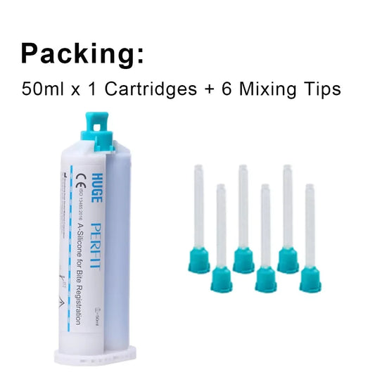 Huge A-Silicone Dental Bite Registration Occlusal Impression Elastomeric Teeth Surface Record Dentist Clinical Materials One Cartridge