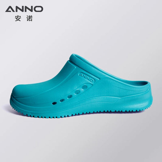 ANNO Soft Work Breathable Shoes for Women Men Light Nurse Clog Anti-slip Slipper Flat Hospital Kitchen Beatuty Salon C22