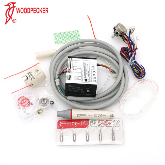 Woodpecker Ultrasonic Scaler Dental Scaler Build In UDS N2 LED Kit With HW-5L Detachable Handpiece Cable Dentistry Unit Fit EMS