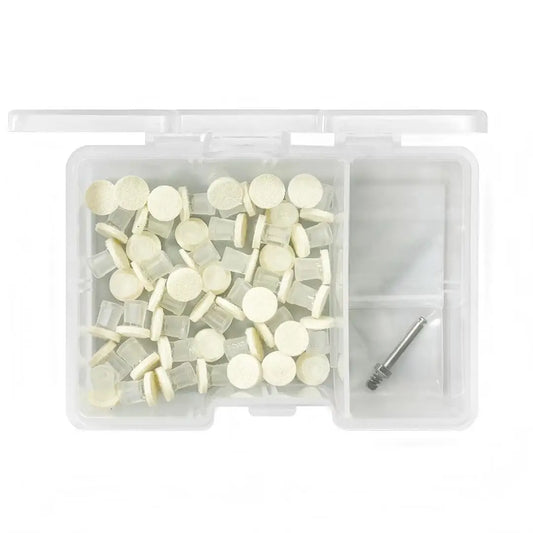 Dental Polishing Discs P10 50PCS & 1Mandrel for Anterior Composite Restoration, No-Scratch Felt Wheel Pre-impregnated Abrasive 1 set
