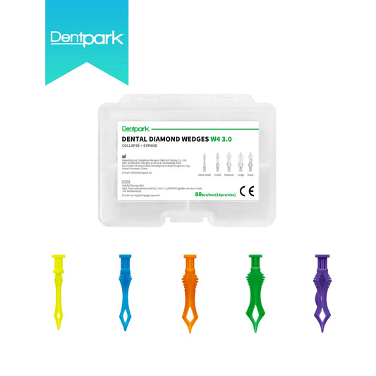 Dentpark/ Dental diamond Shape Interproximal wedges W4 3.0 Good separation force and fit Plastic Tooth Gap Dentistry Tools