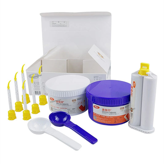 Dental Heavy Body Silicone Rubber Impression Material Light Body Putty Dentistry Mixing Tips
