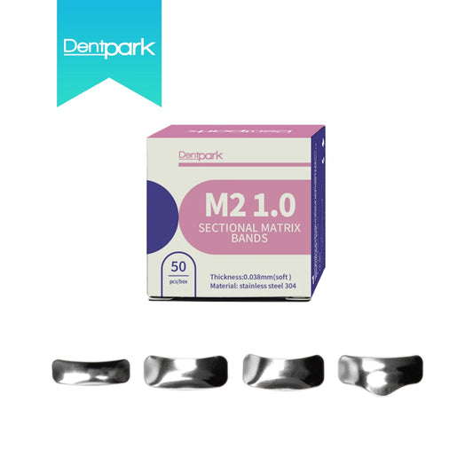 Dentpark Dental Sectional Matrix System Soft Metal Bands M2 1.0 Thickness 0.038MM for class-Ⅱ Composite Resin restoration