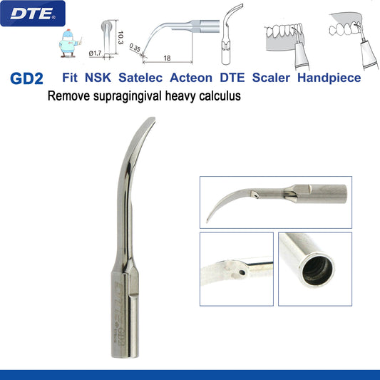Original Woodpecker DTE Dental Scaler Tips Ultrasonic Scaling Tip G1-G8 GD1-GD8 For teeth cleaning Fit EMS NSK Satelec Acteon GD2-1pc