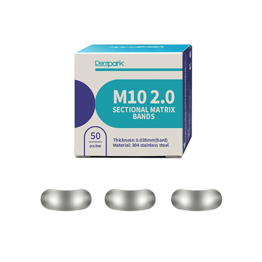 Dentpark/50pcs Dental Matrix Bands M10 2.0 Sectional Contoured Matrices Thickness: 0.038mm Dentistry Materials Tools medium