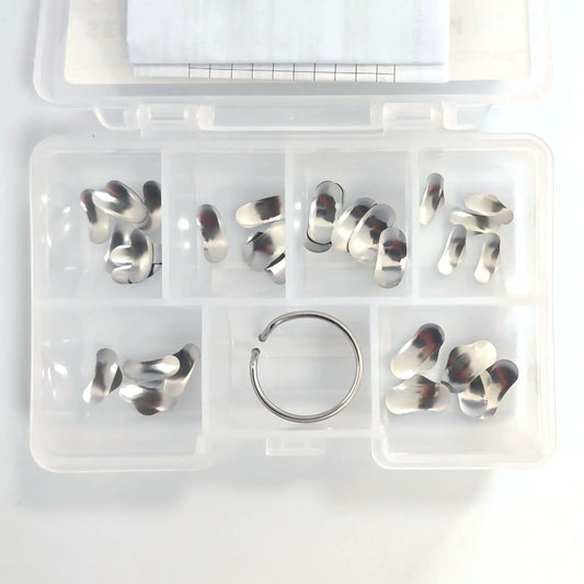 Dental Sectional Matrix System Set 50PCS Matrix Bands Separating Clamp Ring for Class II Composite Restoration Dentist tools