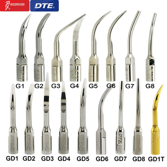 Original Woodpecker DTE Dental Scaler Tips Ultrasonic Scaling Tip G1-G8 GD1-GD8 For teeth cleaning Fit EMS NSK Satelec Acteon