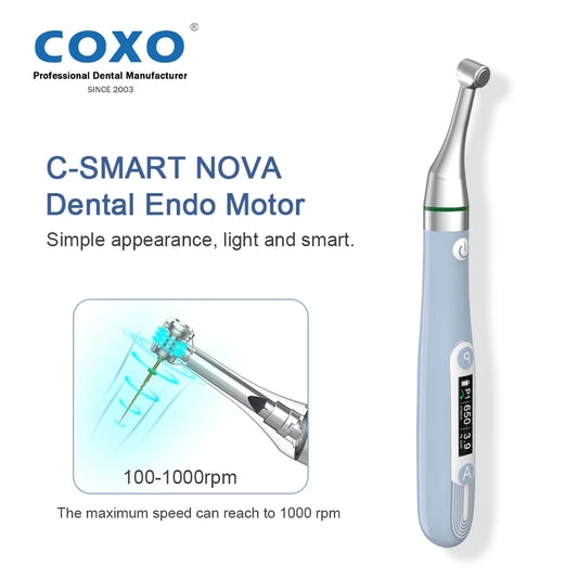 Dental Endo Motor COXO C-SMART NOVA Wireless 16:1 Head 360° Adjustable Handpiece for Root Canal Treat T-Mode Endodontic Motor