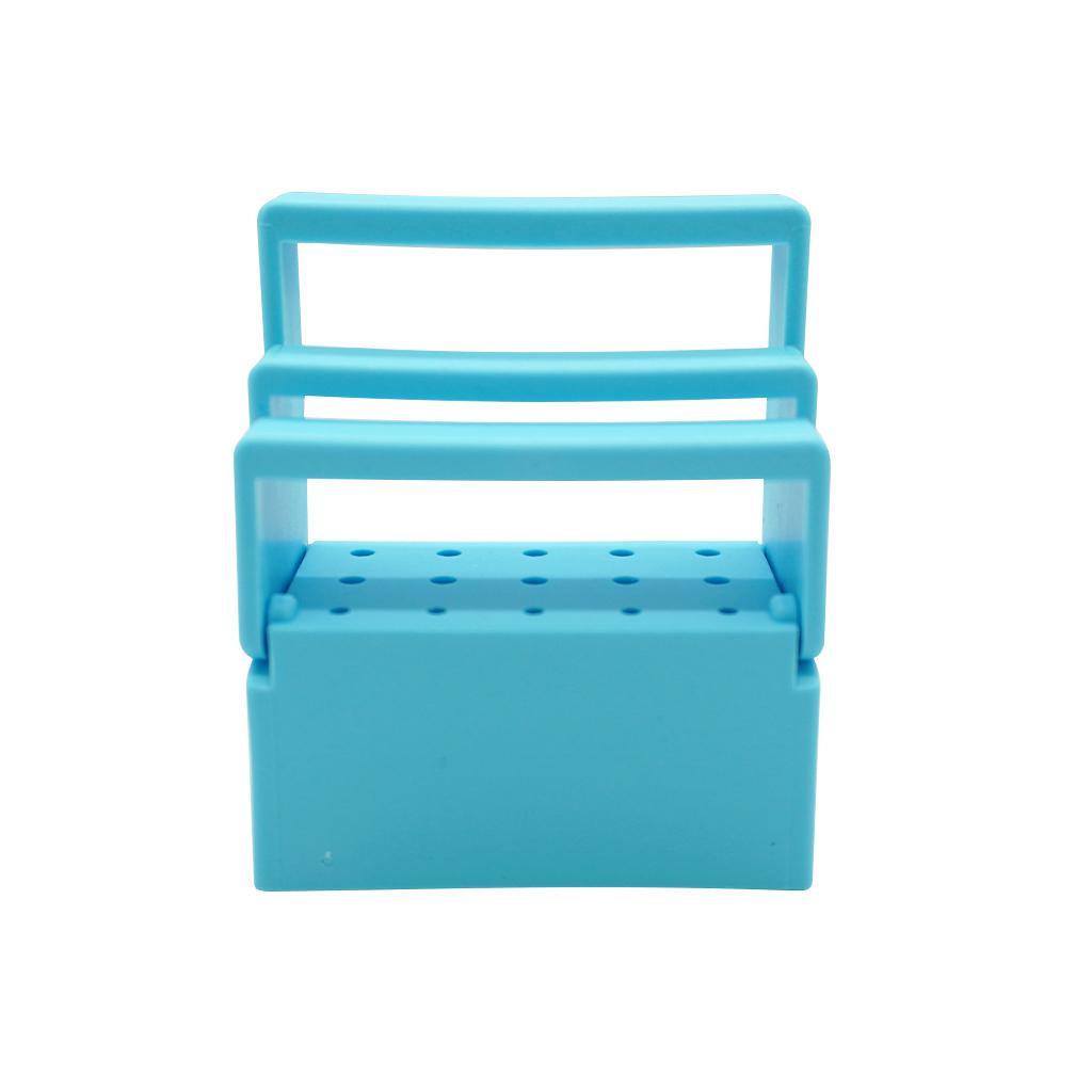 High-speed Lathe Needles, Low-speed Lathe Needles, Polishing Cups, and Sterilizer Boxes for Grinding Heads 15 Holes Light Blue SO37D