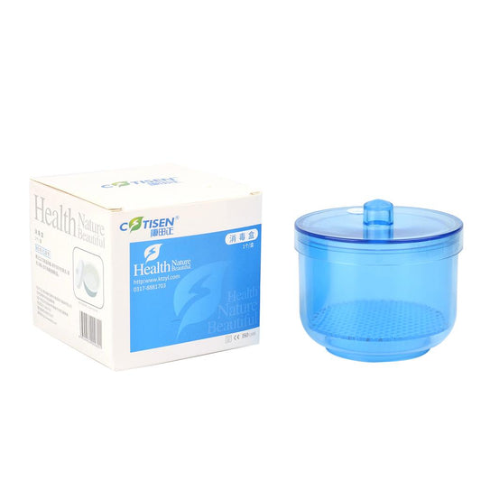 Sterilization Box / Needle Soak Box / High Temperature Soak Bucket with Filter / Sterilization Cup / Grinding Head Soak Box / Cleaning Placement Box Blue