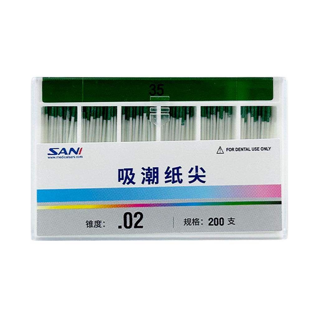 SANI Absorbent Paper Points (02 Taper) , Non Length Mark 200pcs/box 02 35