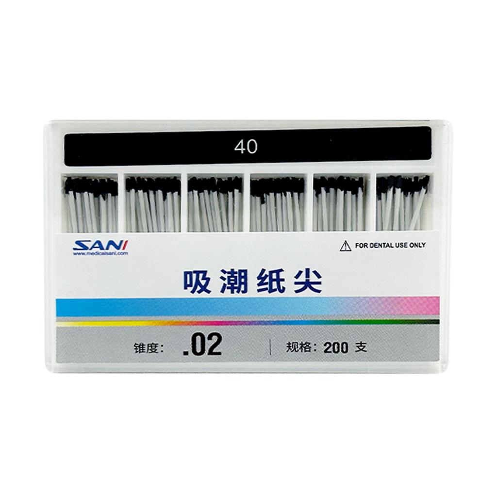 SANI Absorbent Paper Points (02 Taper) , Non Length Mark 200pcs/box 02 40
