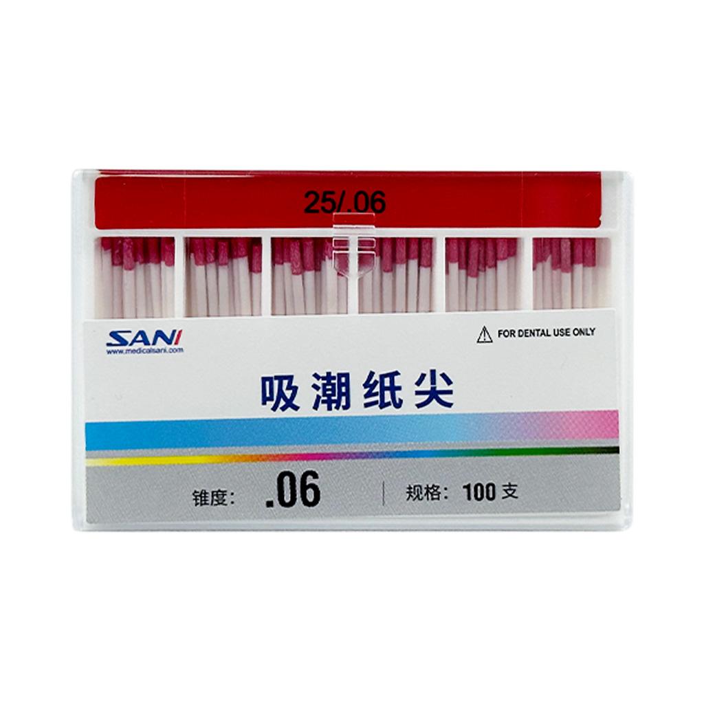 Absorbent Paper Points（06 Taper）, Non Length-mark 100pcs/box 06 25