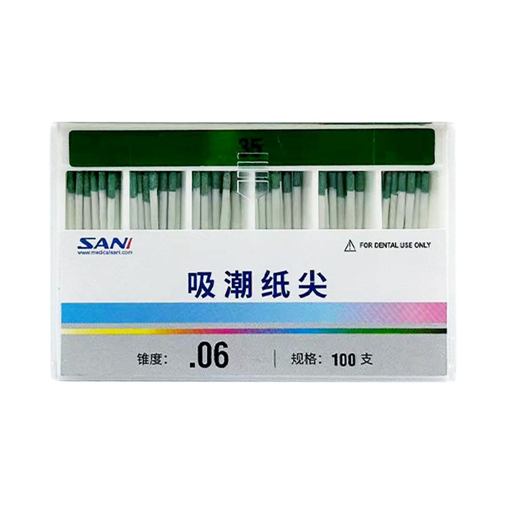Absorbent Paper Points（06 Taper）, Non Length-mark 100pcs/box 06 35