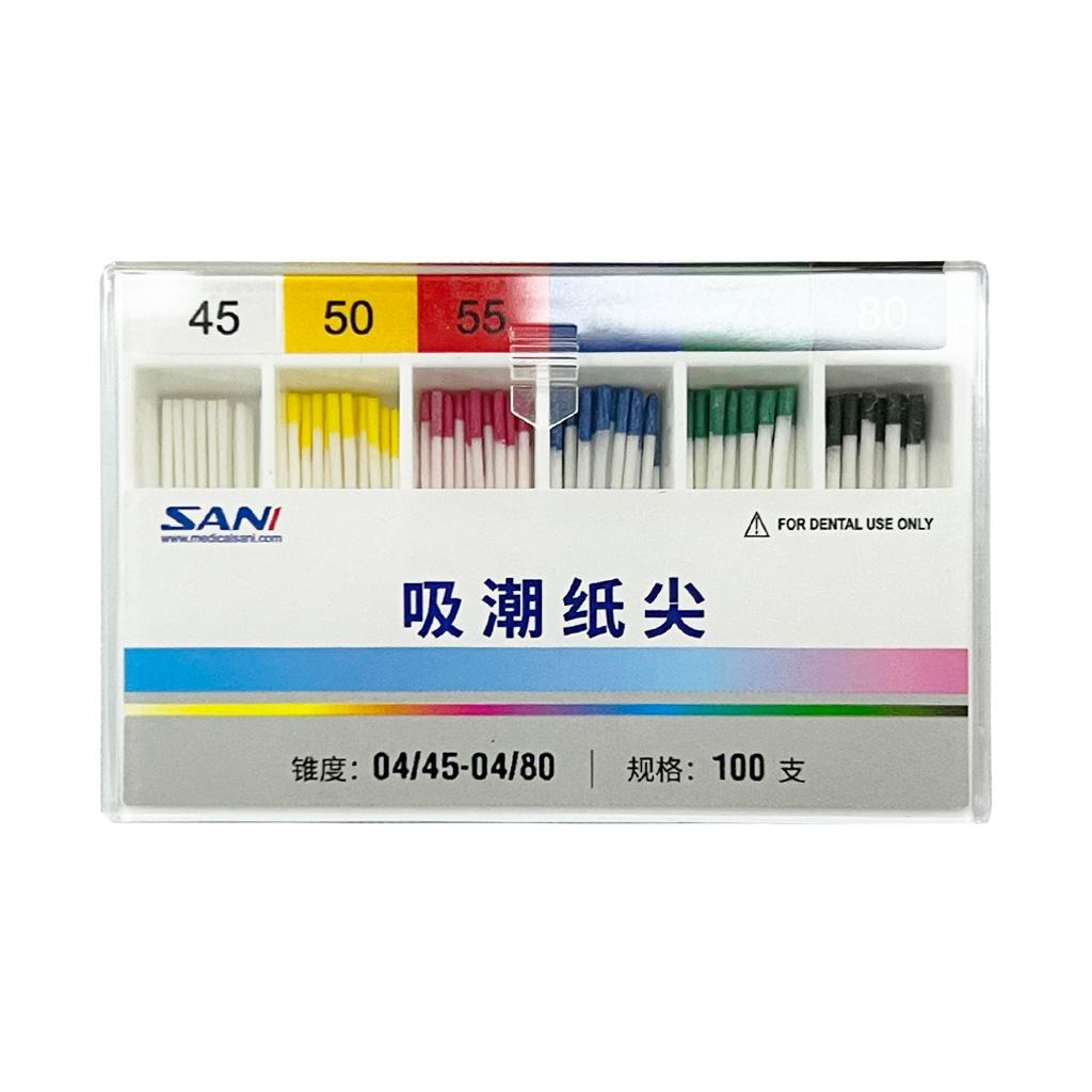 Absorbent Paper Points (04 Taper) , Non Length Mark 100pcs/box 04 45-80