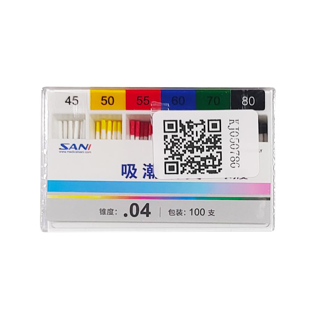 Absorbent Paper Points(04 Tpaer), Length-mark 100pcs/box 04 45-80