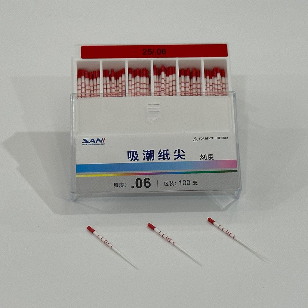 Absorbent Paper Points(06 Taper),Length-mark 100pcs/box 04 25