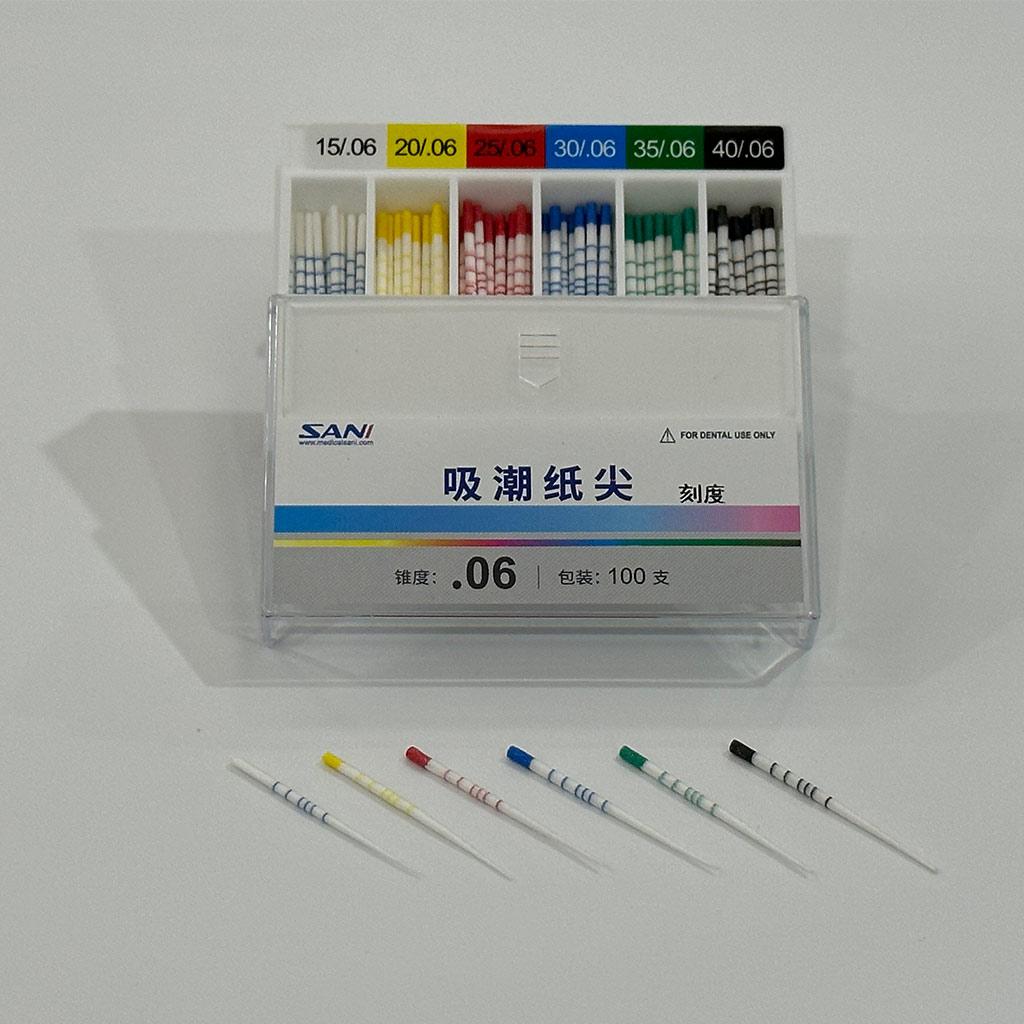 Absorbent Paper Points(06 Taper),Length-mark 100pcs/box 04 15-40